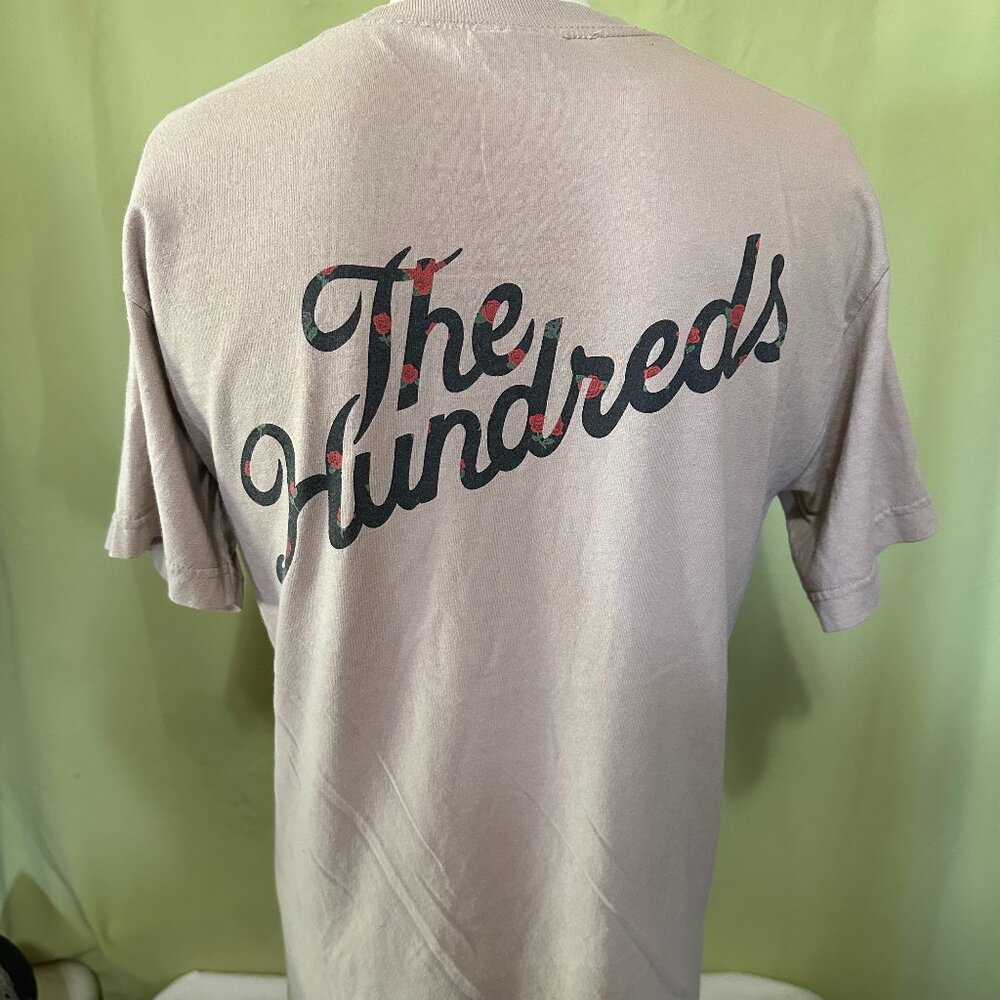 The Hundreds Rose Flower Logo Men's Brown T Shirt Medium Cotton
